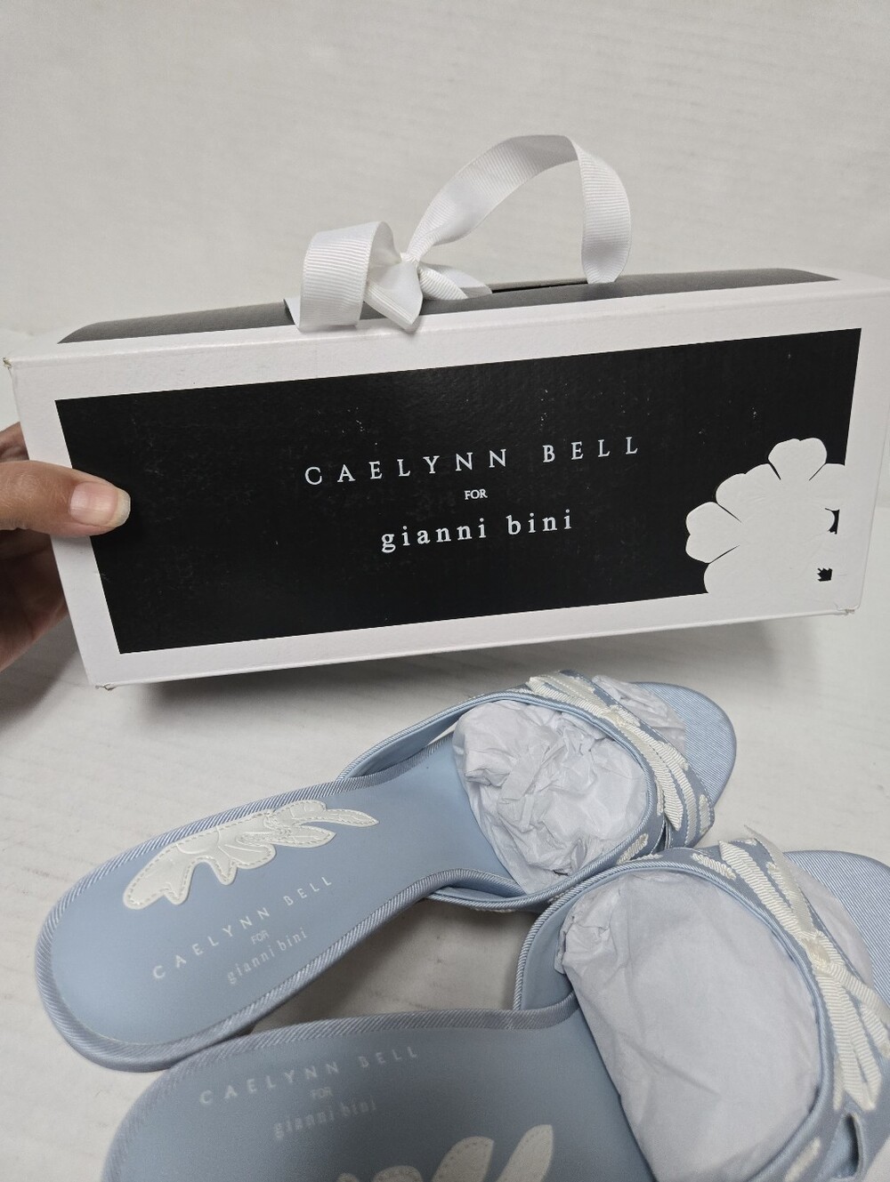 Caelynn Bell for Gianni Bini Womens Meredith Heels Lake Blue Size 11 Sandals NIB - Picture 9 of 10